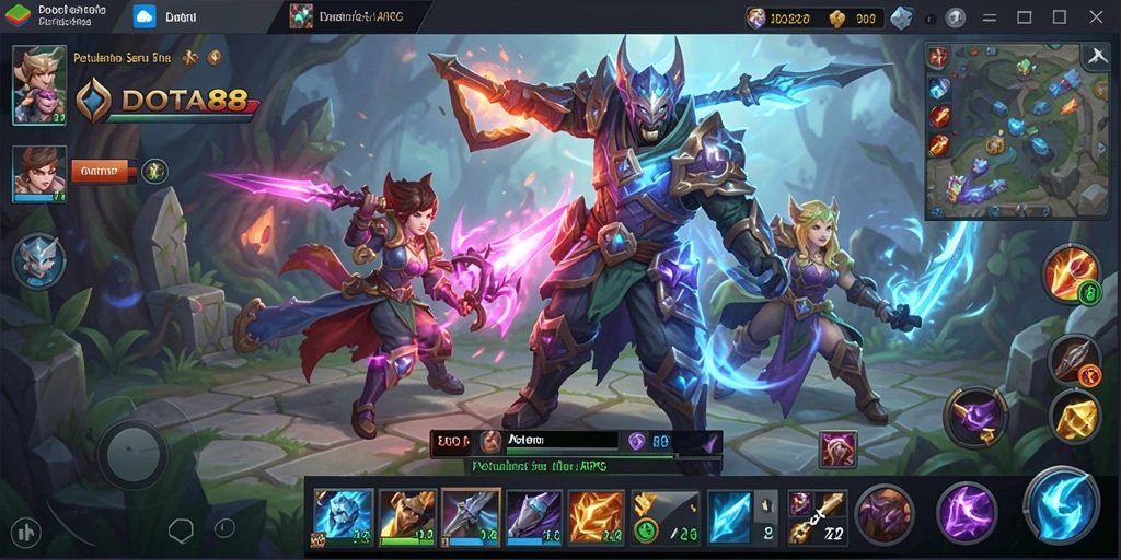 Tampilan gameplay DOTA88 yang menarik dan mendebarkan.