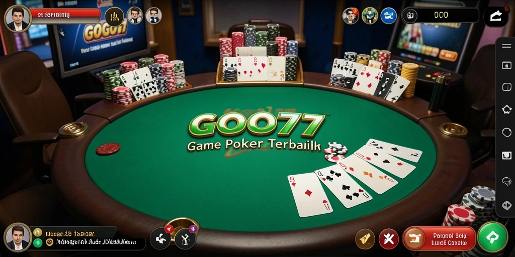 Tampilan gameplay GOGO77 yang mendebarkan dalam permainan Poker.