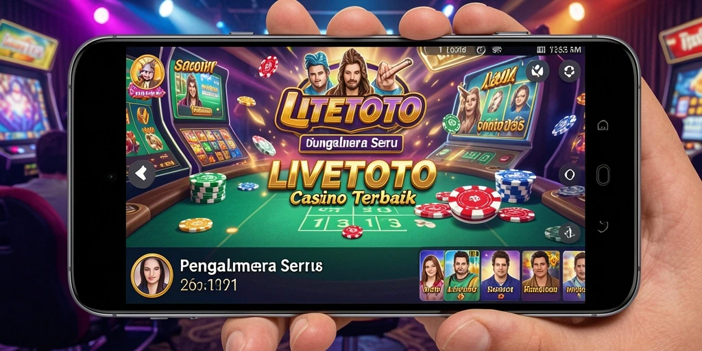 Screenshot gameplay LITETOTO yang menampilkan suasana Live Casino yang mendebarkan.