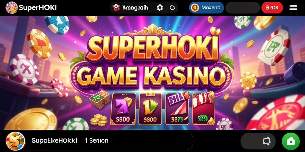 Tampilan gameplay seru dari SUPERHOKI dengan berbagai permainan Kasino.