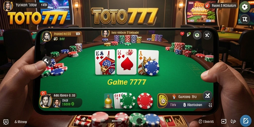 Screenshot utama TOTO777 menampilkan momen seru permainan Poker.