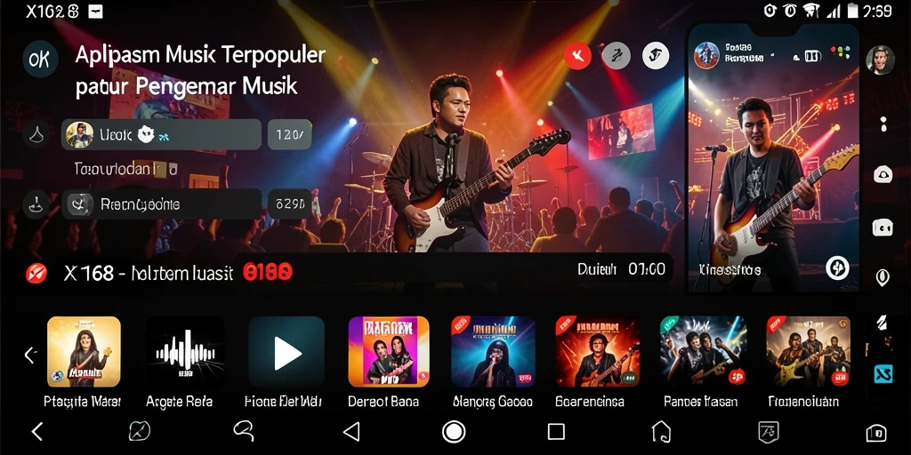 Tampilan gameplay X168 yang menarik dan interaktif saat menikmati musik.